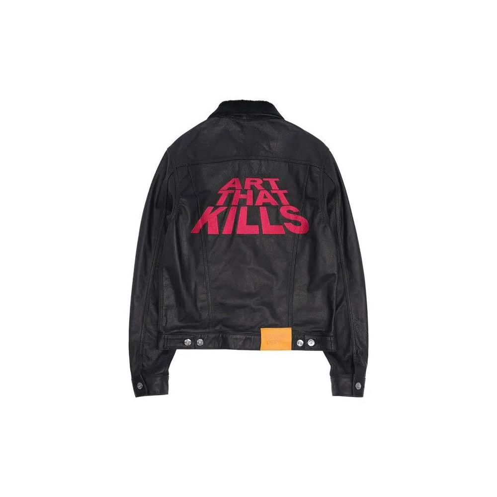 Кожаные куртки Gallery Dept. Atk Calf Hair Trimmed Leather Jacket 'Black' 2