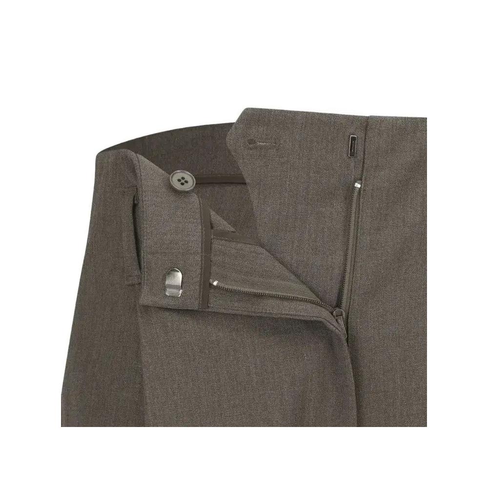 Amomento Брюки Straight Tuck 'Brown' 3