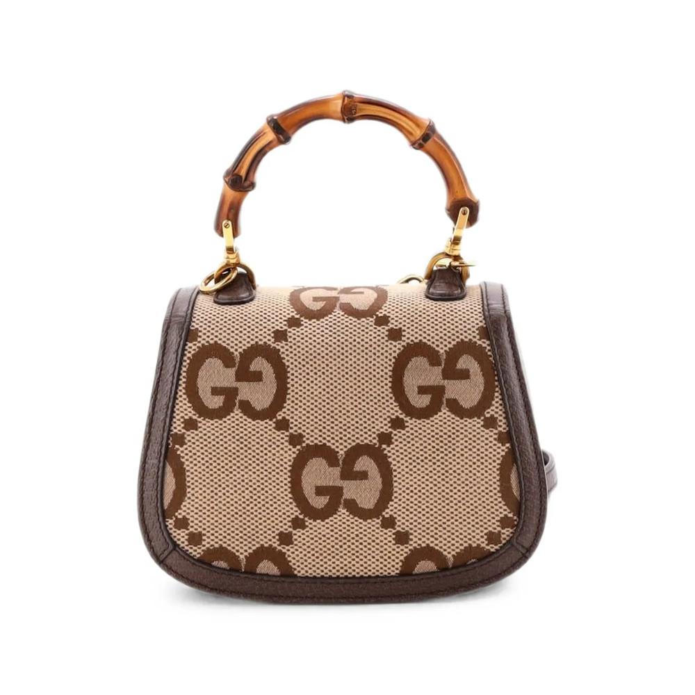 Сумка через плечо Bamboo 1947 Top Handle Bag Jumbo GG Canvas Mini 2