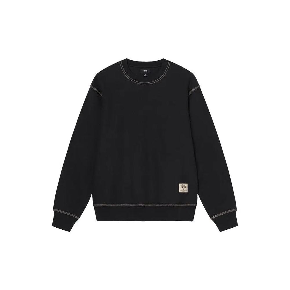 Свитера Stussy Contrast Stitch Label Crew 'Black' 1