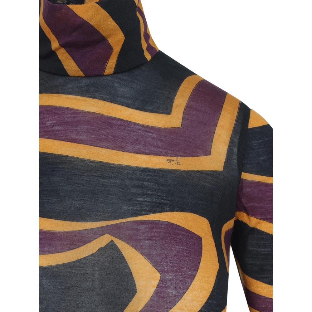 Iride-print roll-neck top 3