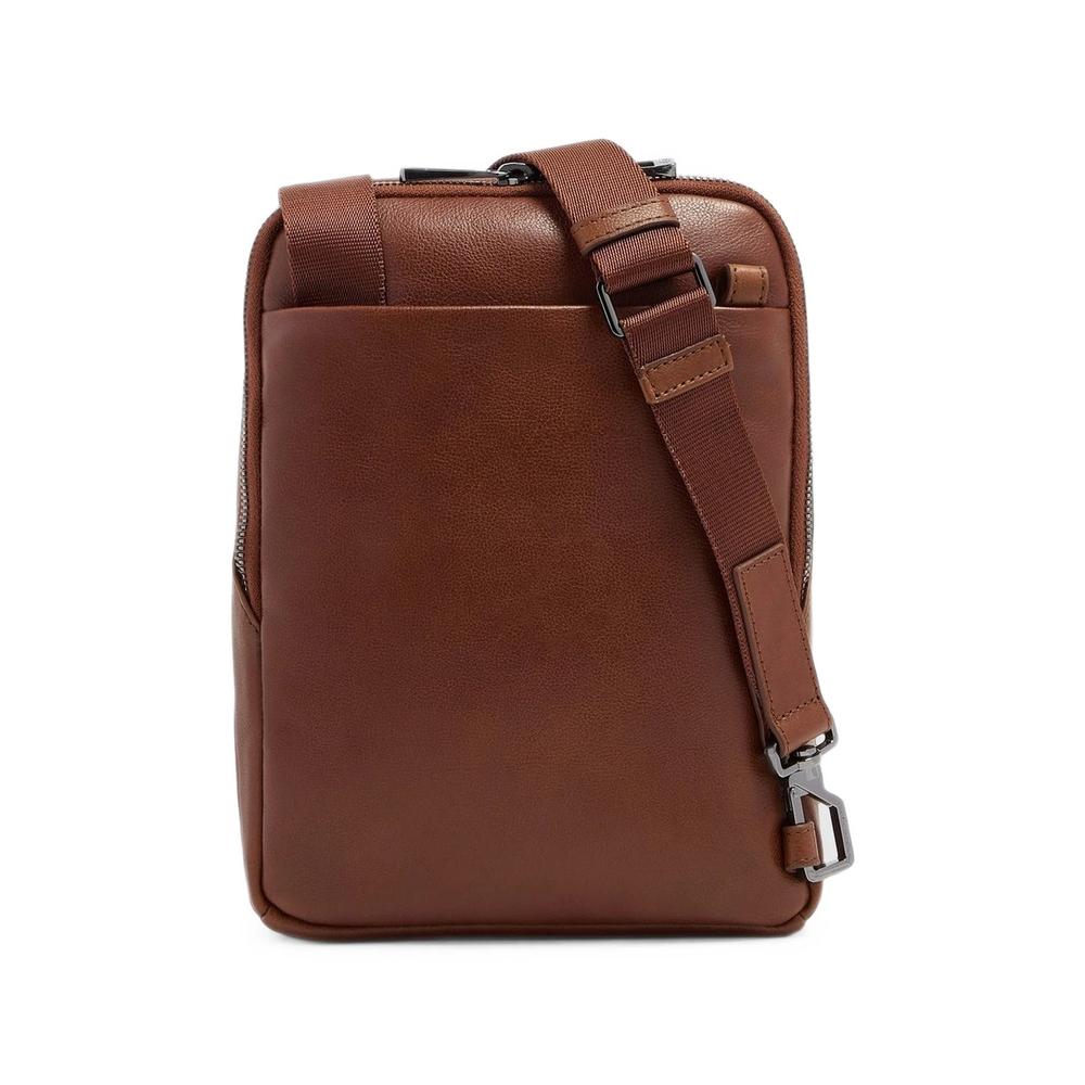 logo-plaque leather messenger bag 4