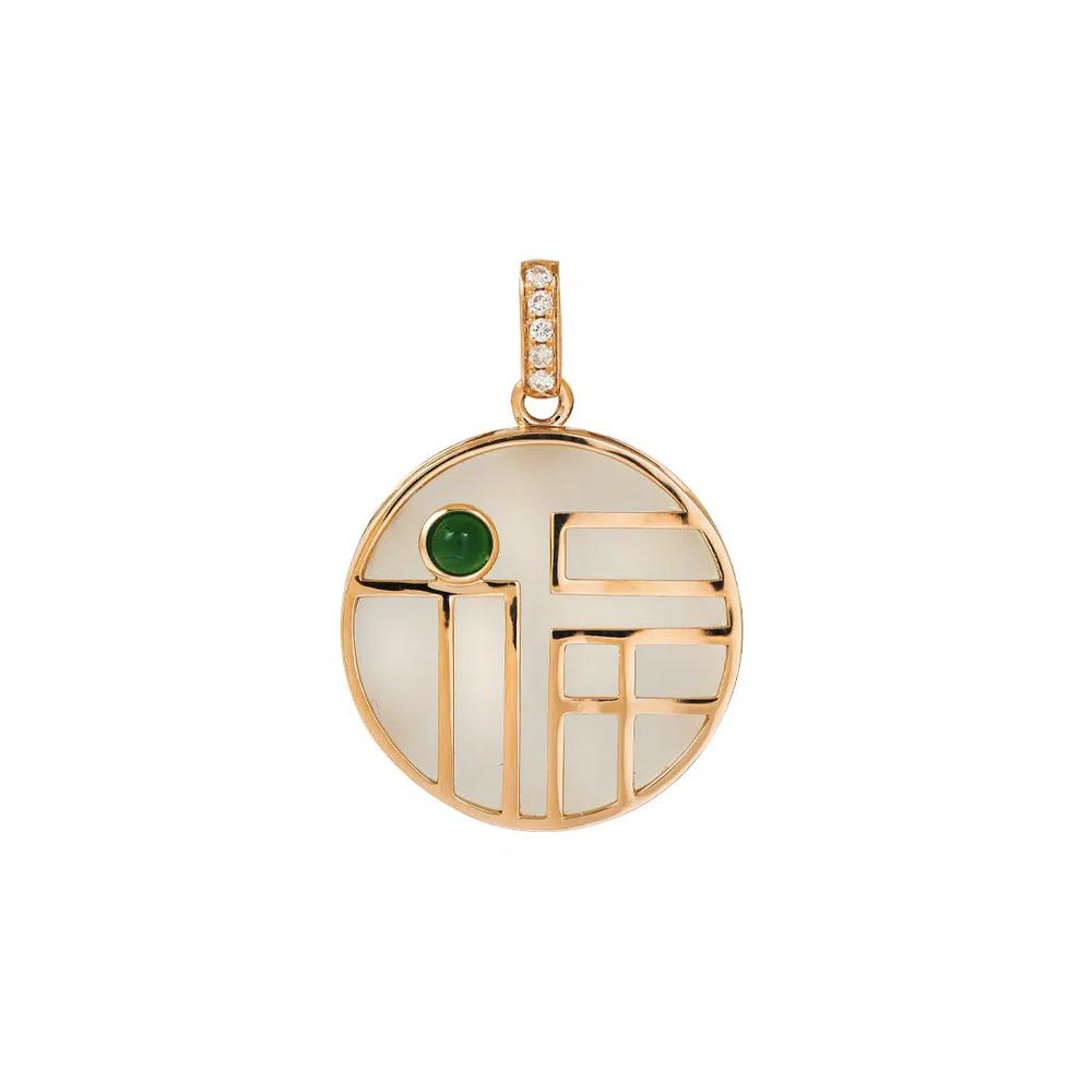 TOMEI Nephrite коллекция Fu-Zi подвеска, розовое золото 750/18K 2