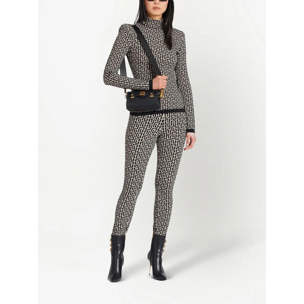 monogram-print high-waisted leggings 2