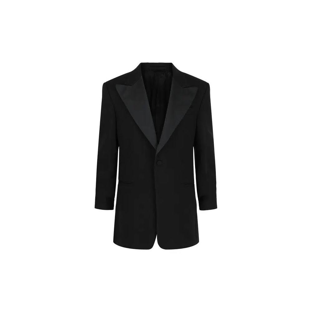 Пиджаки Ferragamo Silk Peaked Lapel Blazer 'Black' 1