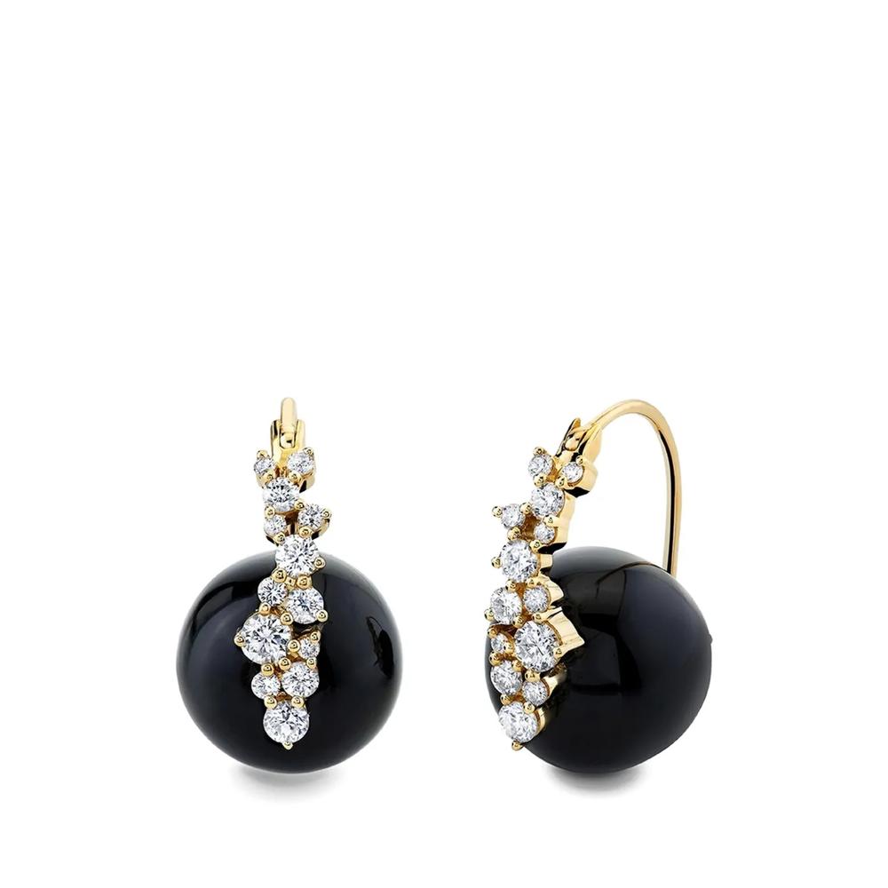 Серьги Onyx из желтого золота 1
