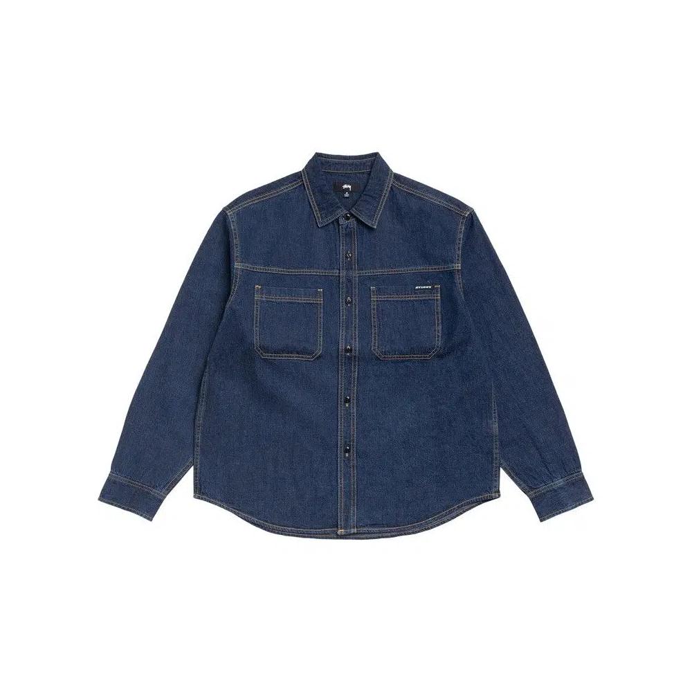 Рубашки и топы Stussy Work Denim Shirt 'Темный деним' 1