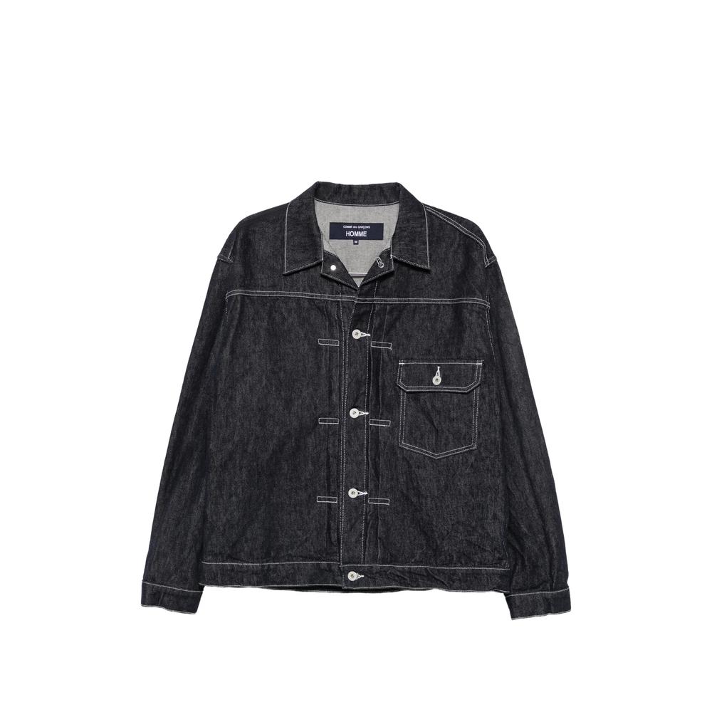 contrast-stitch denim jacket 1
