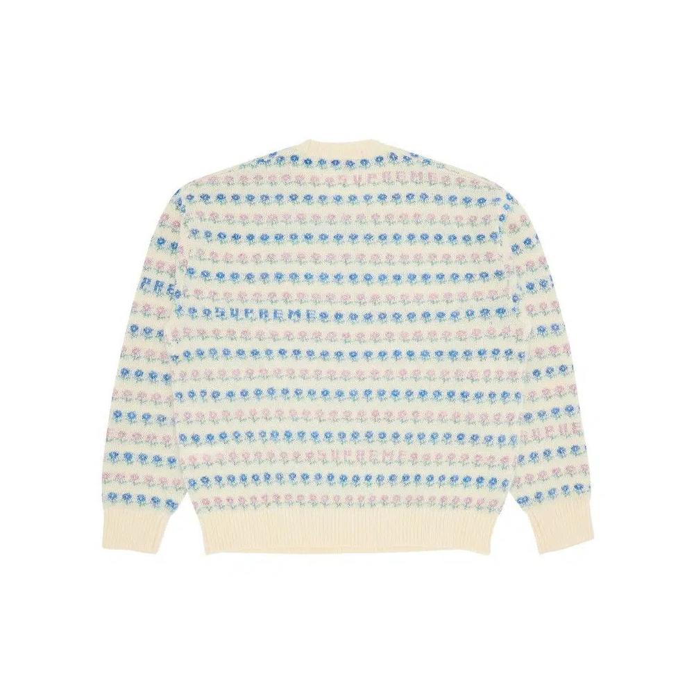 Топы Supreme Flowers Metallic Sweater 'Ivory' 2