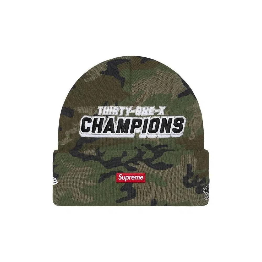Бини Supreme New Era Football Beanie 'Woodland Camo' 2
