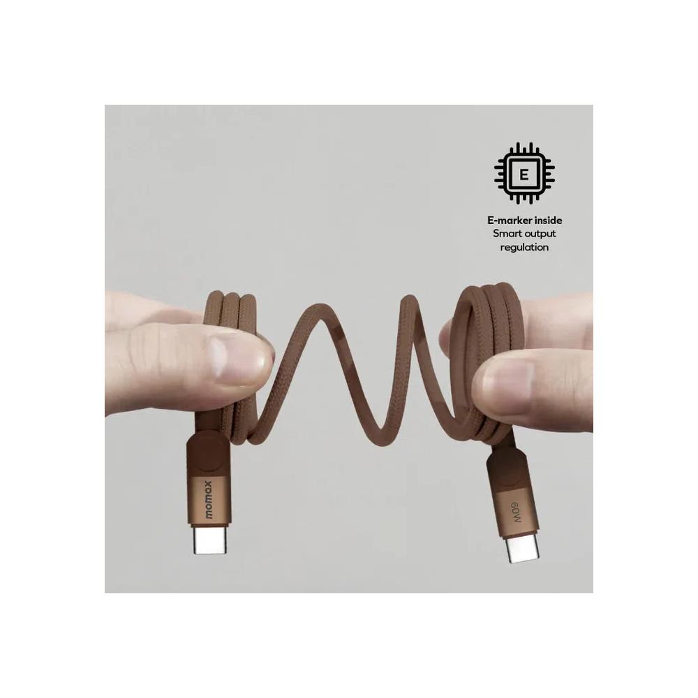 Momax Mag.Link 1M 60W USB-C to USB-C PD магнитный кабель - Sandstone песчаник 3