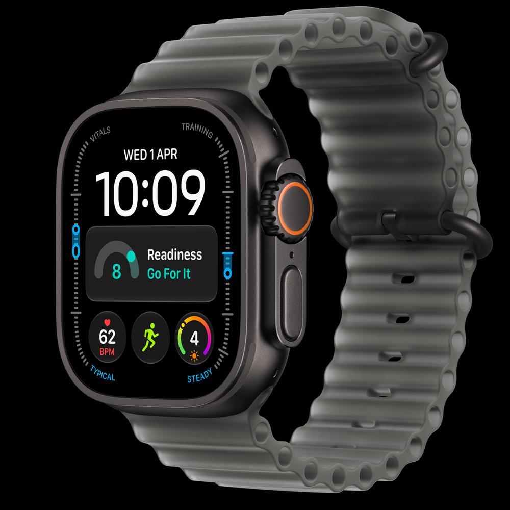 Apple Watch Ultra 4 49 мм, GPS + Cellular, титан, Black, ремешок Translucent Black Ocean Band 1