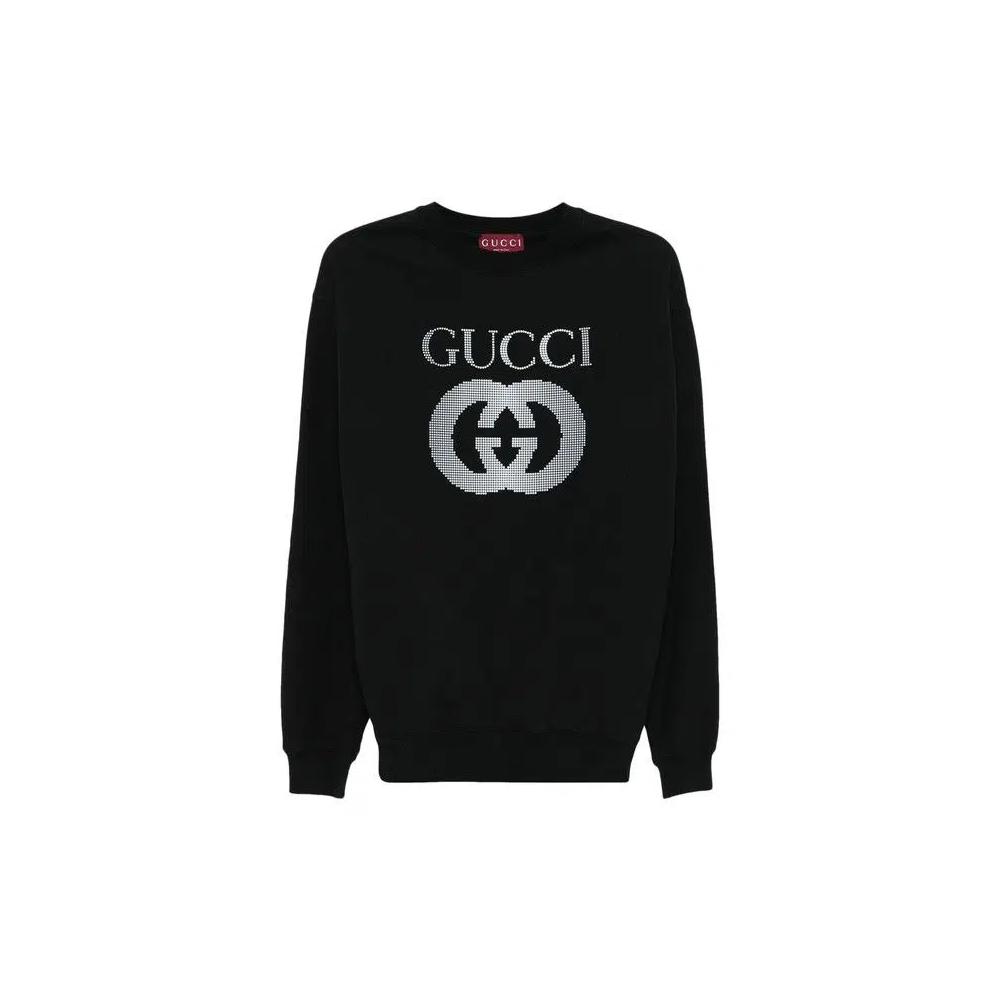 Свитшоты Gucci Interlocking Logo Crewneck «Black» 1