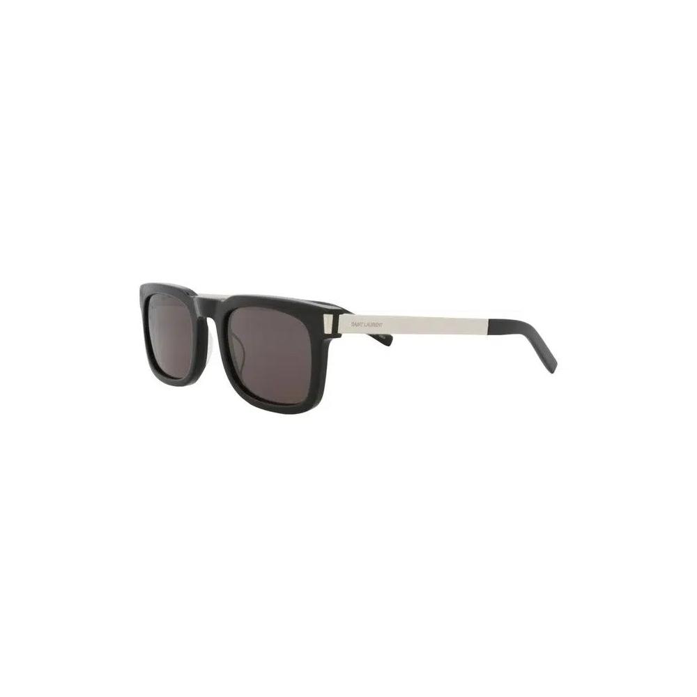 Квадратные солнцезащитные очки Saint Laurent 'Black/Silver' 2