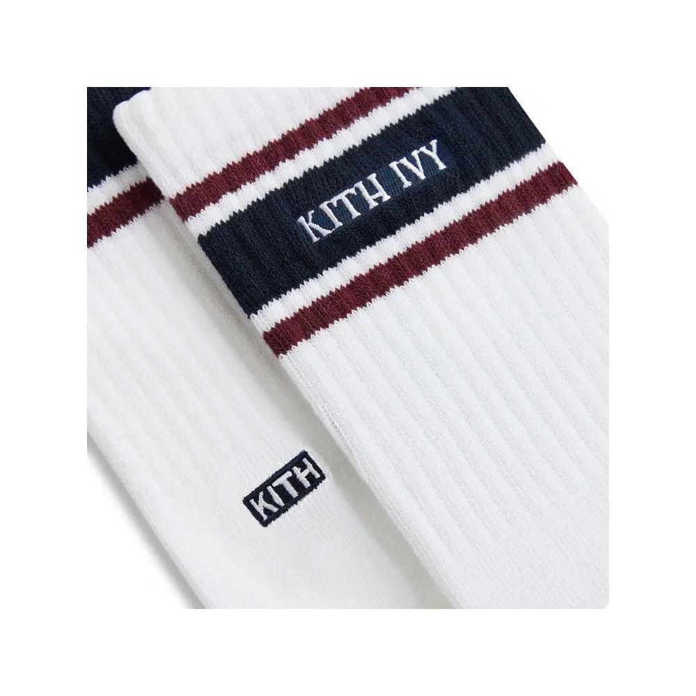 Носки и колготки Kith Ivy For Wilson Stripe Logo Crew Socks 'Белый / Port Royal' 2