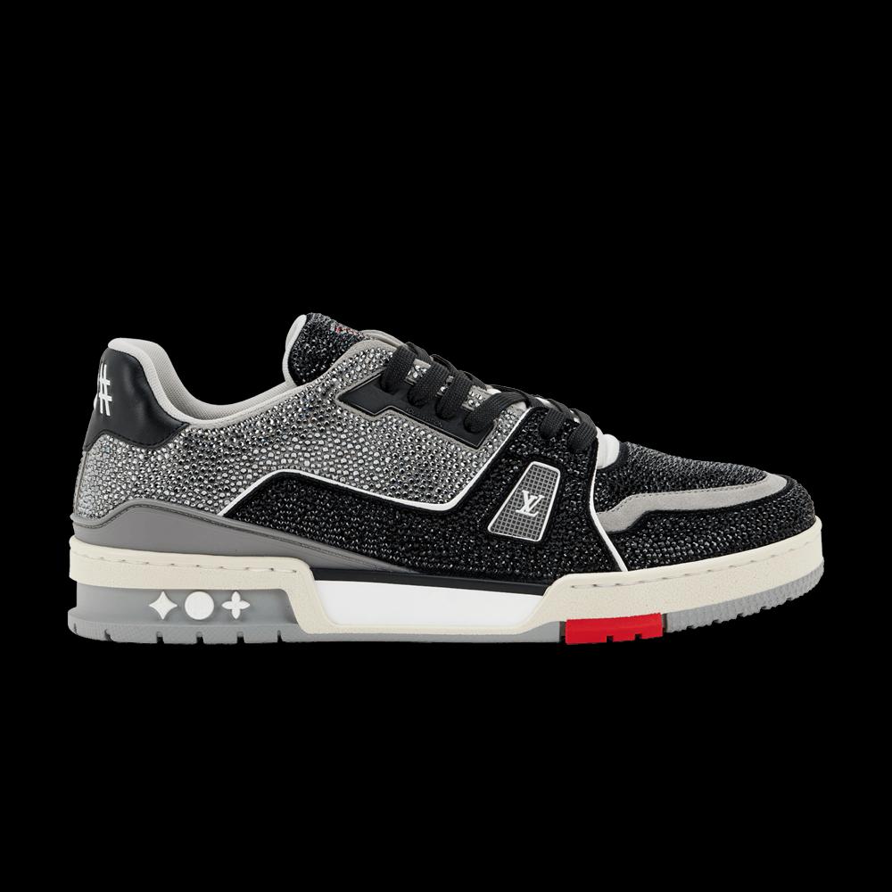 Кроссовки Louis Vuitton Trainer 'Черный/Серый со стразами' 1