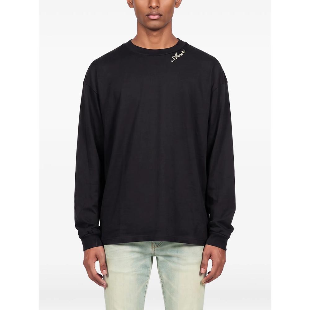 script oversized long sleeve tee 3