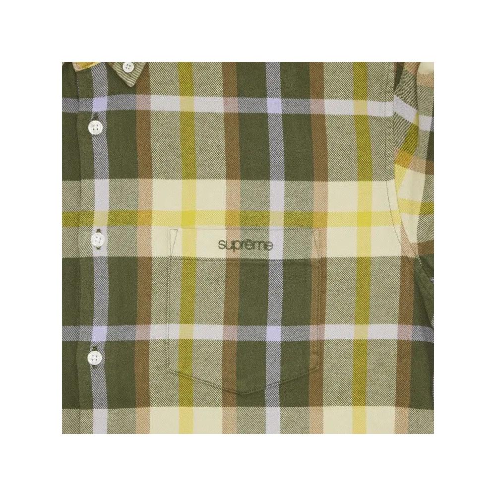 Фланелевые рубашки Supreme Plaid Flannel Shirt 'Зеленый' 3