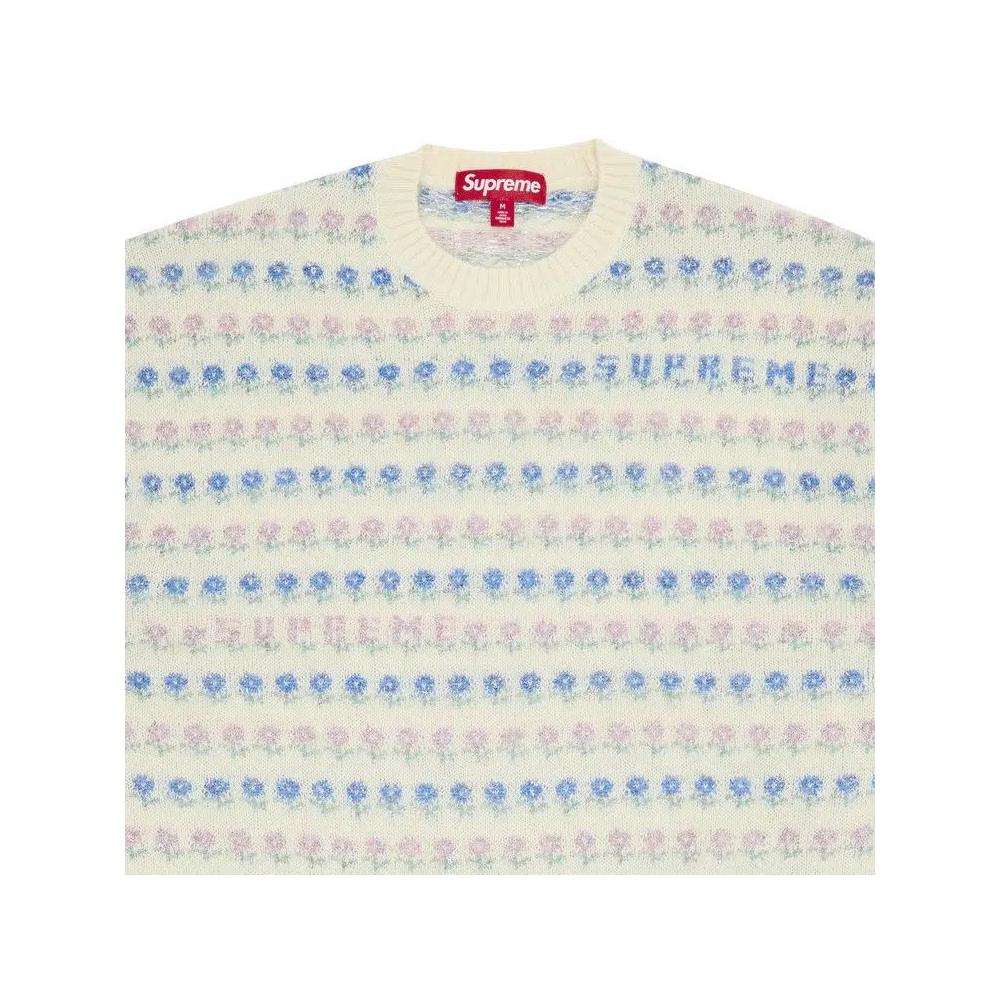 Топы Supreme Flowers Metallic Sweater 'Ivory' 3