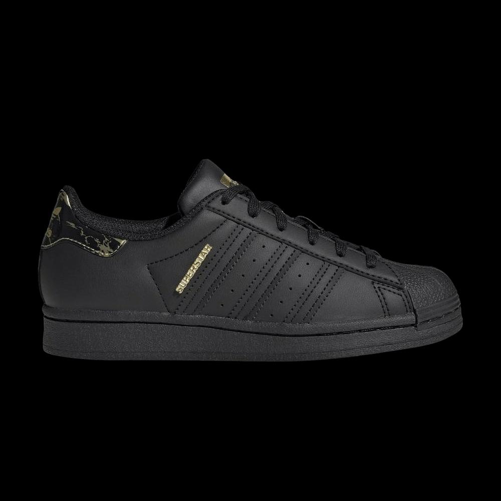 Кроссовки Adidas Superstar J 'Black Gold Metallic' 1