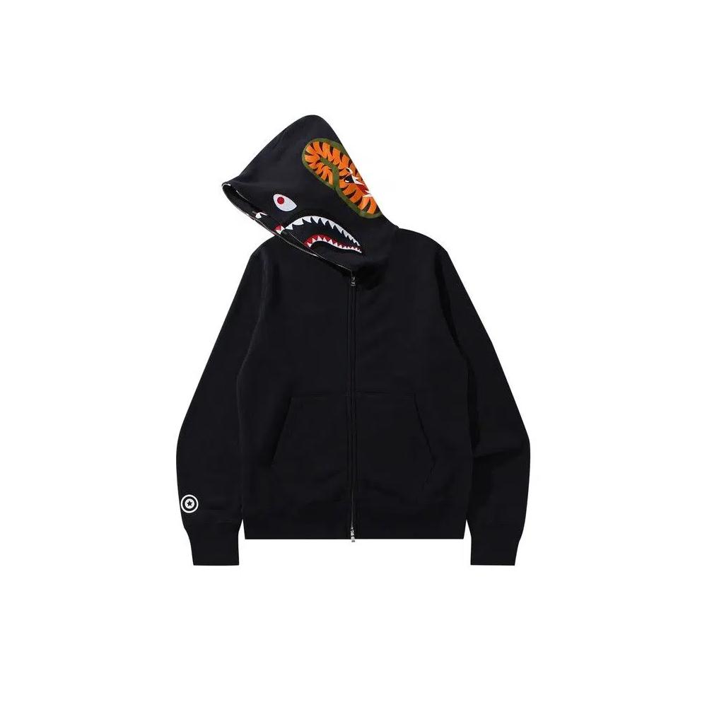 Молнии BAPE Double Side Shark Full Zip Hoodie 'Чёрный' 2