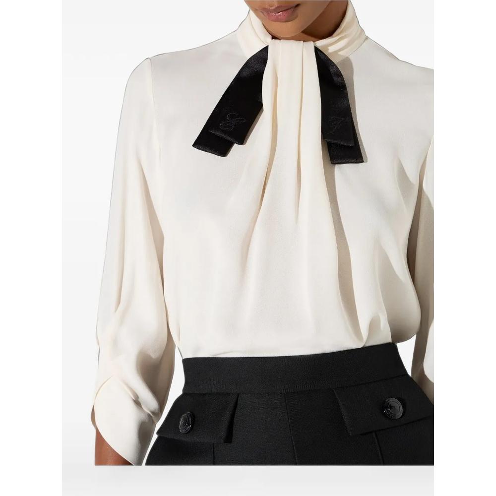 blouse in georgette fabric with bow-tie 4