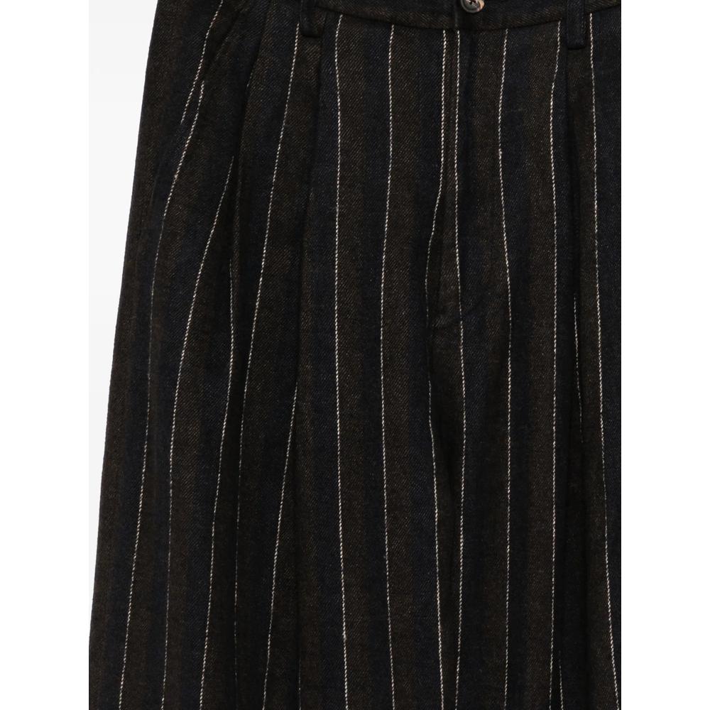 pinstripe-pattern pleated trousers 3