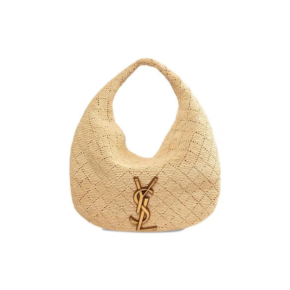 Сумки через плечо Saint Laurent Icare Hobo Raffia Bag 'Pale Brown/Brick' 1