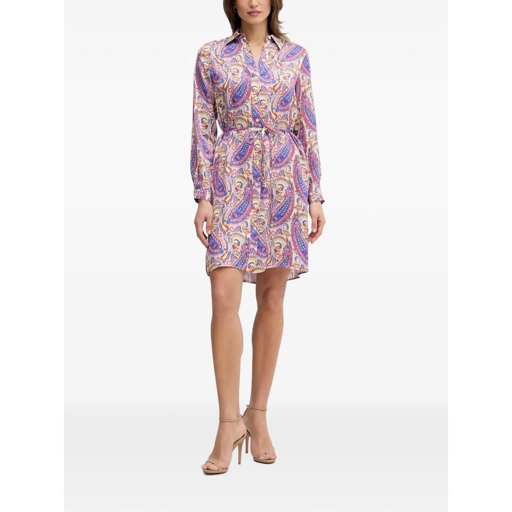 paisley-print belted mini dress 2