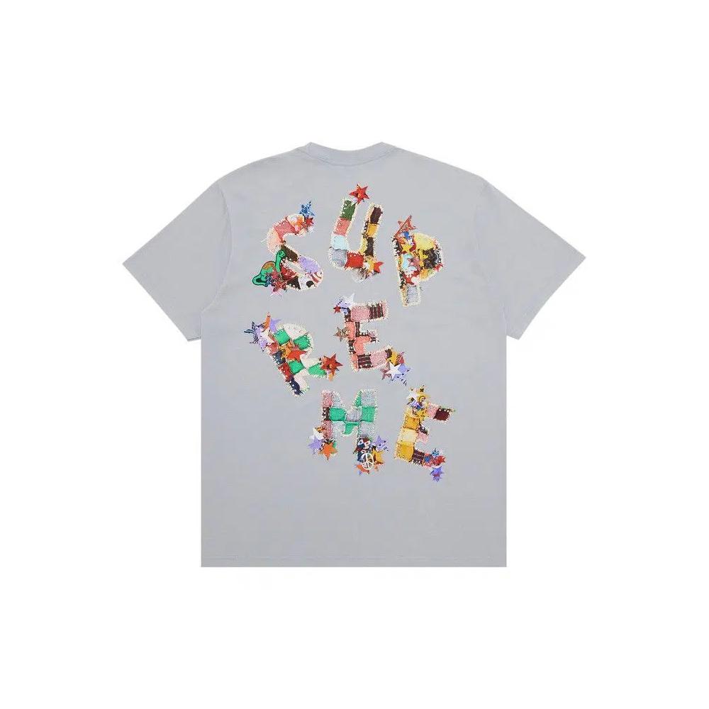 Футболки с коротким рукавом Supreme Patchwork Tee 'Cement' 2