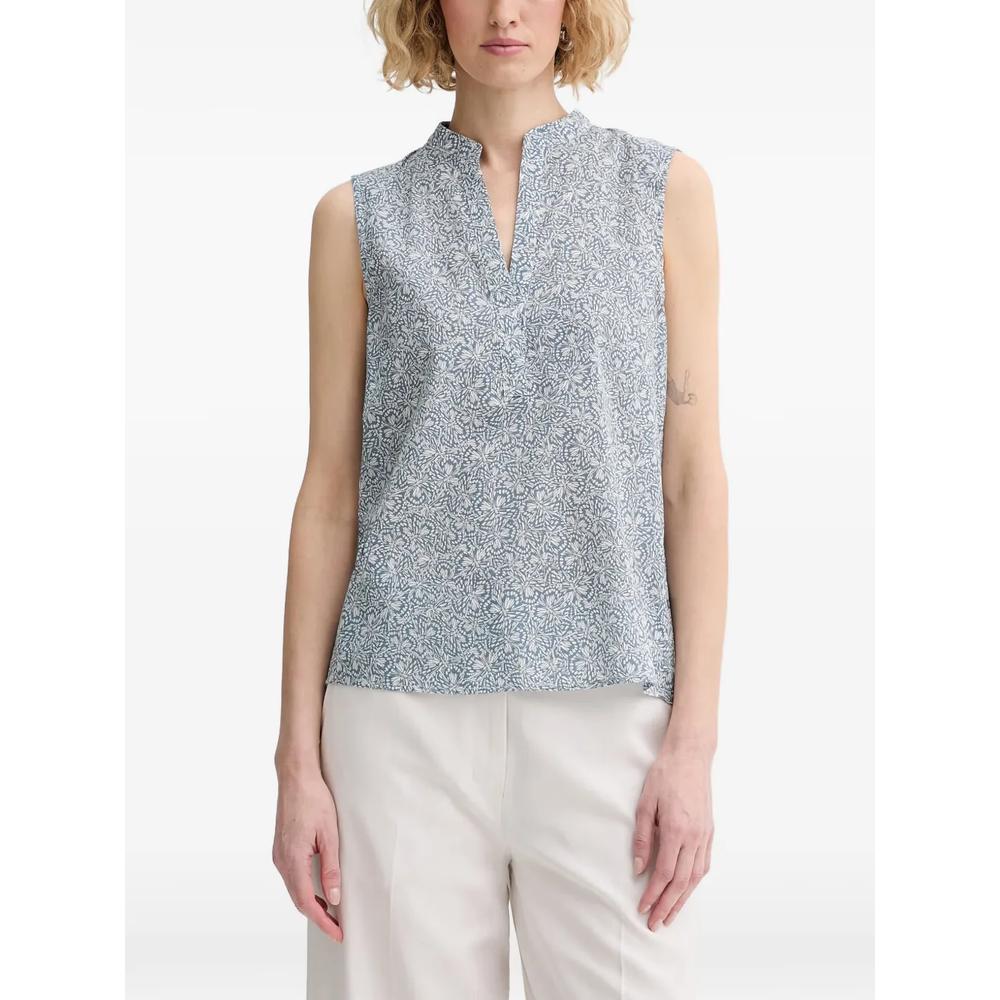 butterfly-print sleeveless blouse 1