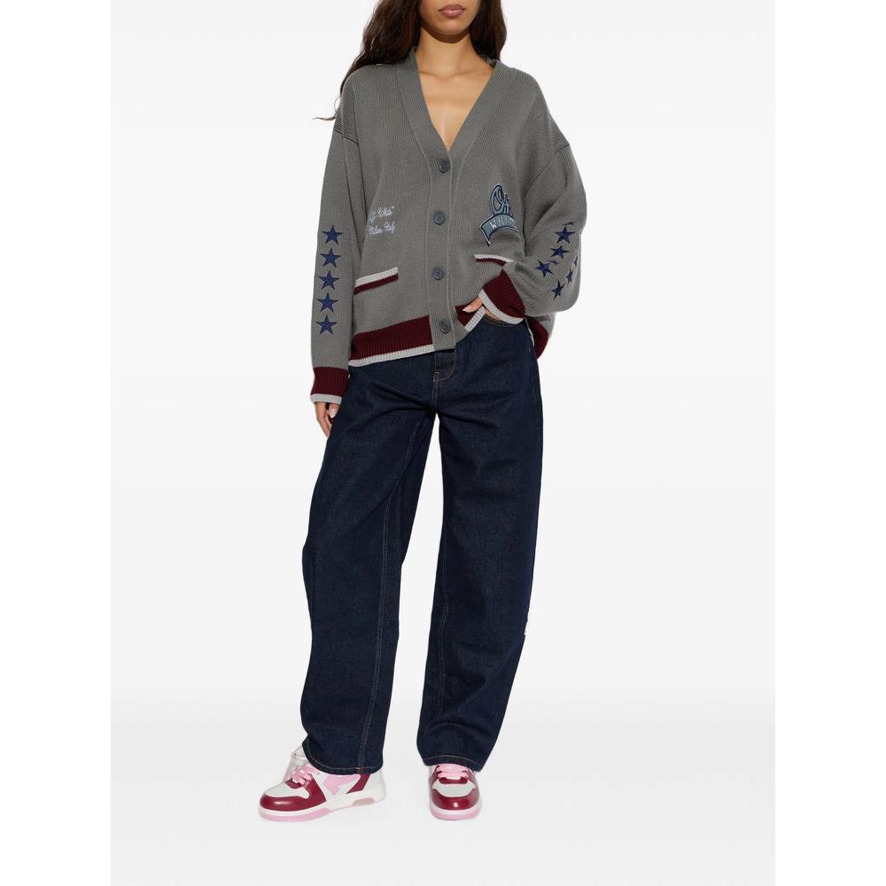 logo-patch wool cardigan 2