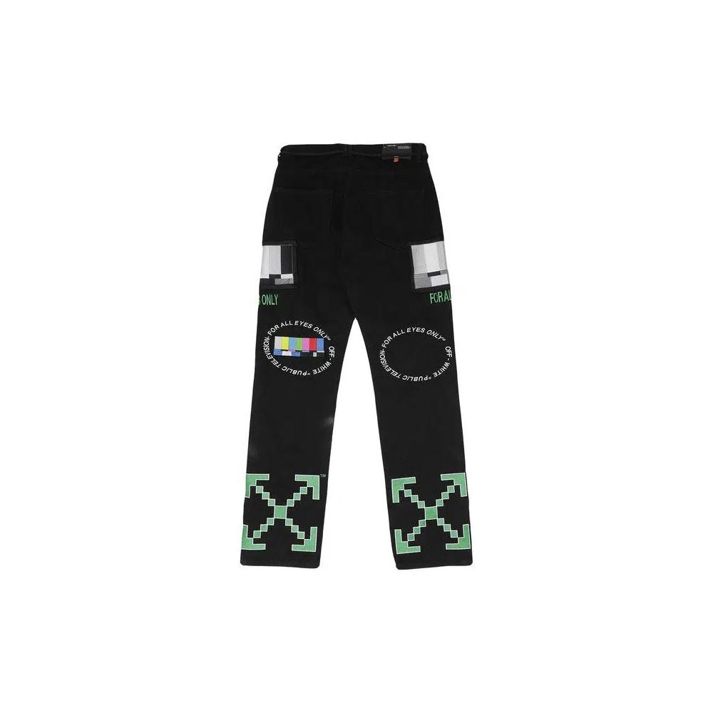 Джинсы свободного кроя Off-White Ev Bravado «Black / Multicolor» 2