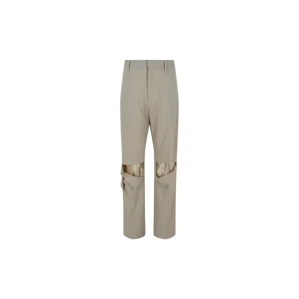 Брюки Givenchy Destroyed Straight Fit Pants 'Каменно-серый' 1
