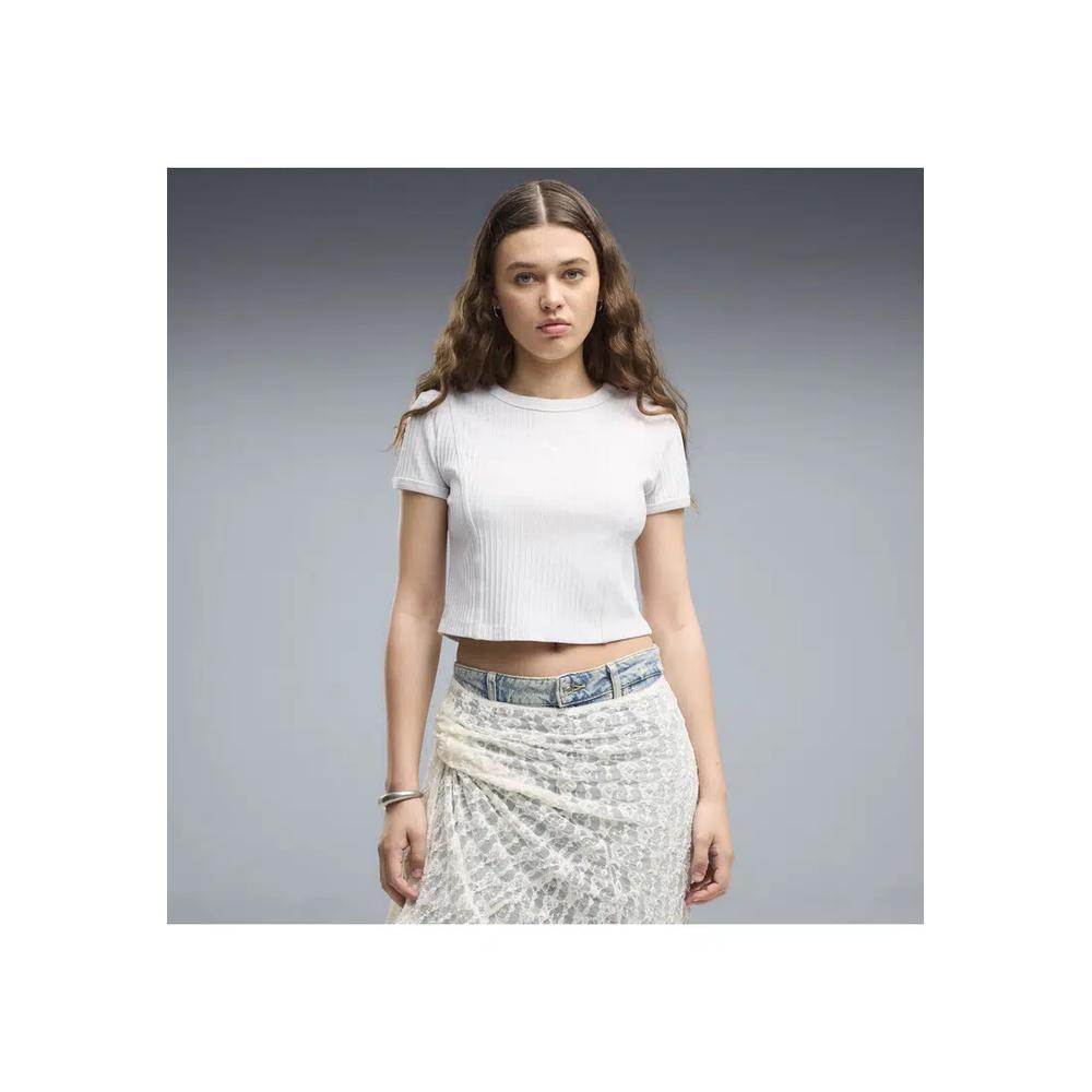 Женская базовая футболка Essentials Ribbed Baby Tee 3