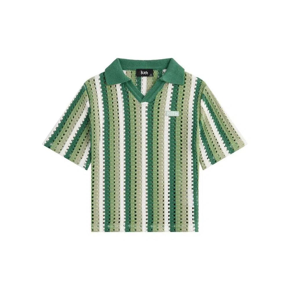 Поло Kith Open Knit Pullover Polo 'Sage' 1