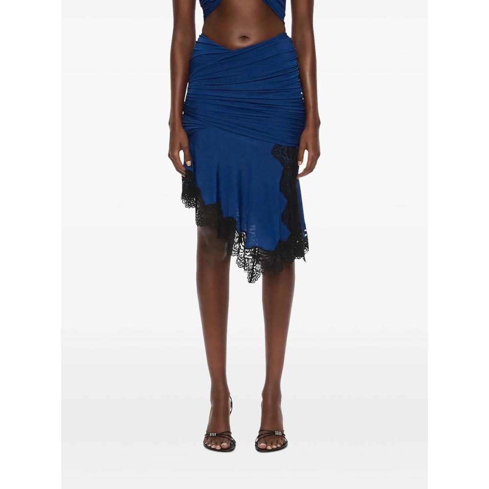Юбка миди Incline со сборками и кружевом 1