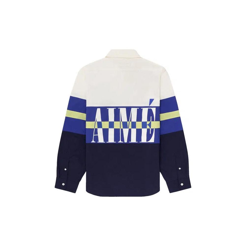Рубашка на пуговицах Aimé Leon Dore Colorblock Logo Shirt 'Navy' 2