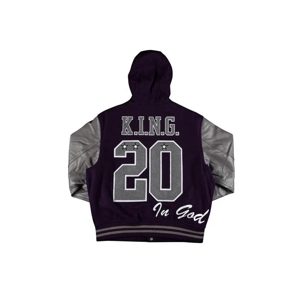 Варсити-куртки Supreme King Hooded Varsity Jacket 'Purple' 2