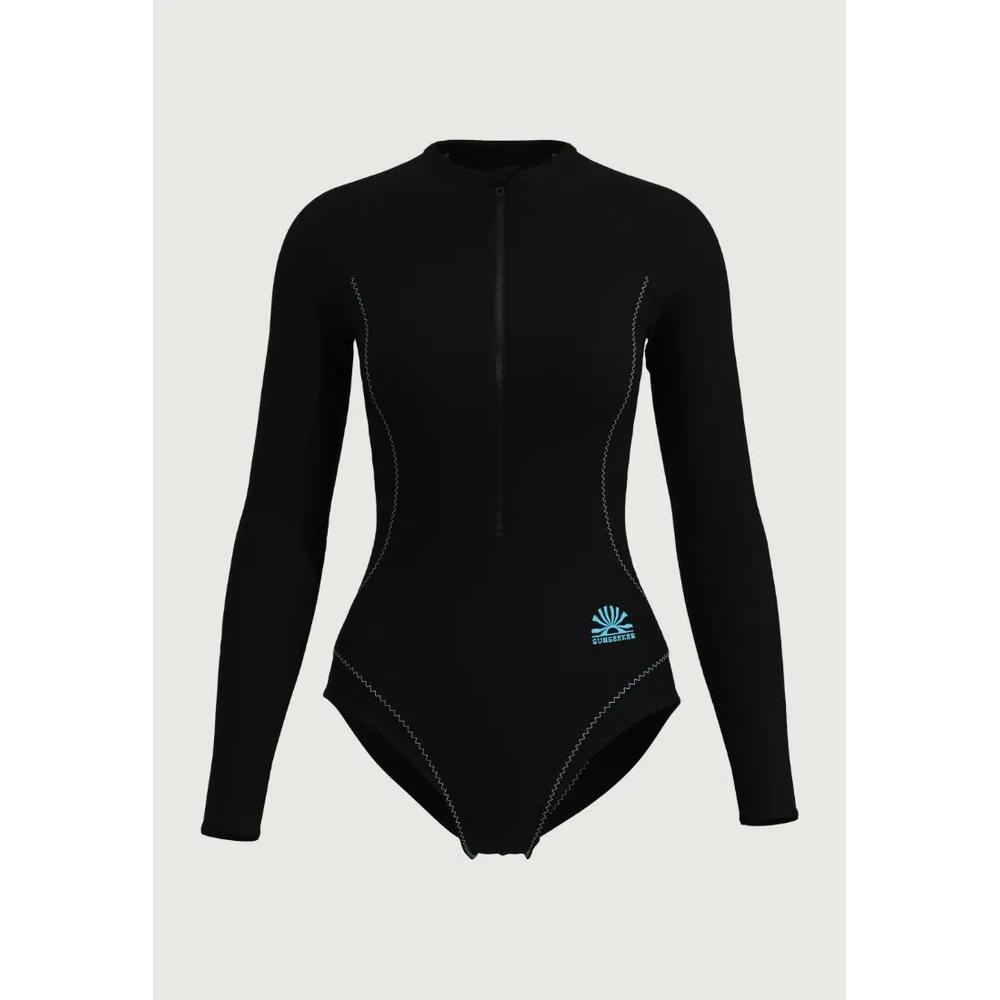 Цельнокроеный комбинезон Cerulean Black с длинными рукавами и застежкой-молнией спереди 2