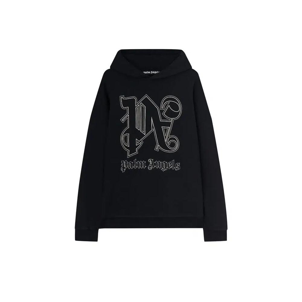 Худи Palm Angels Monogram Statement Hoodie 'Black/Off White' 1