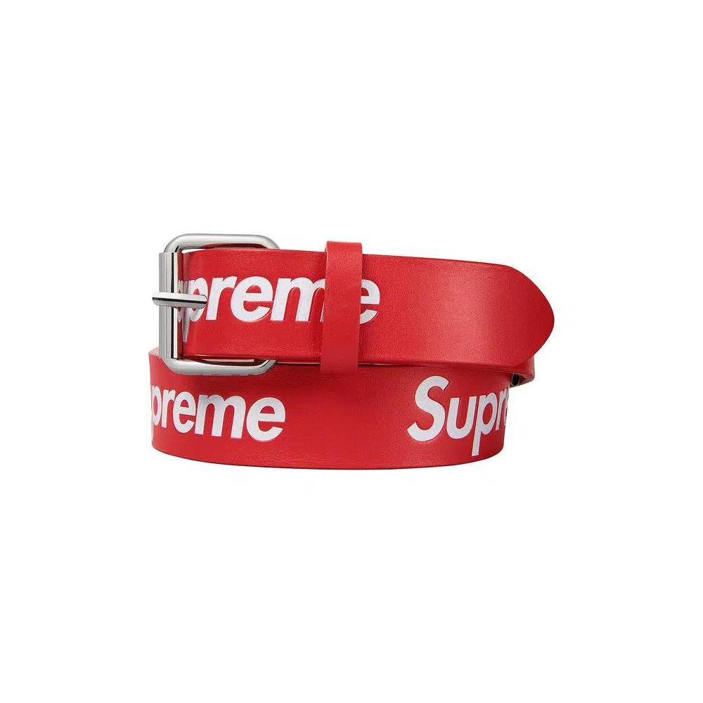 Ремни Supreme Repeat Leather Belt «Red» 1