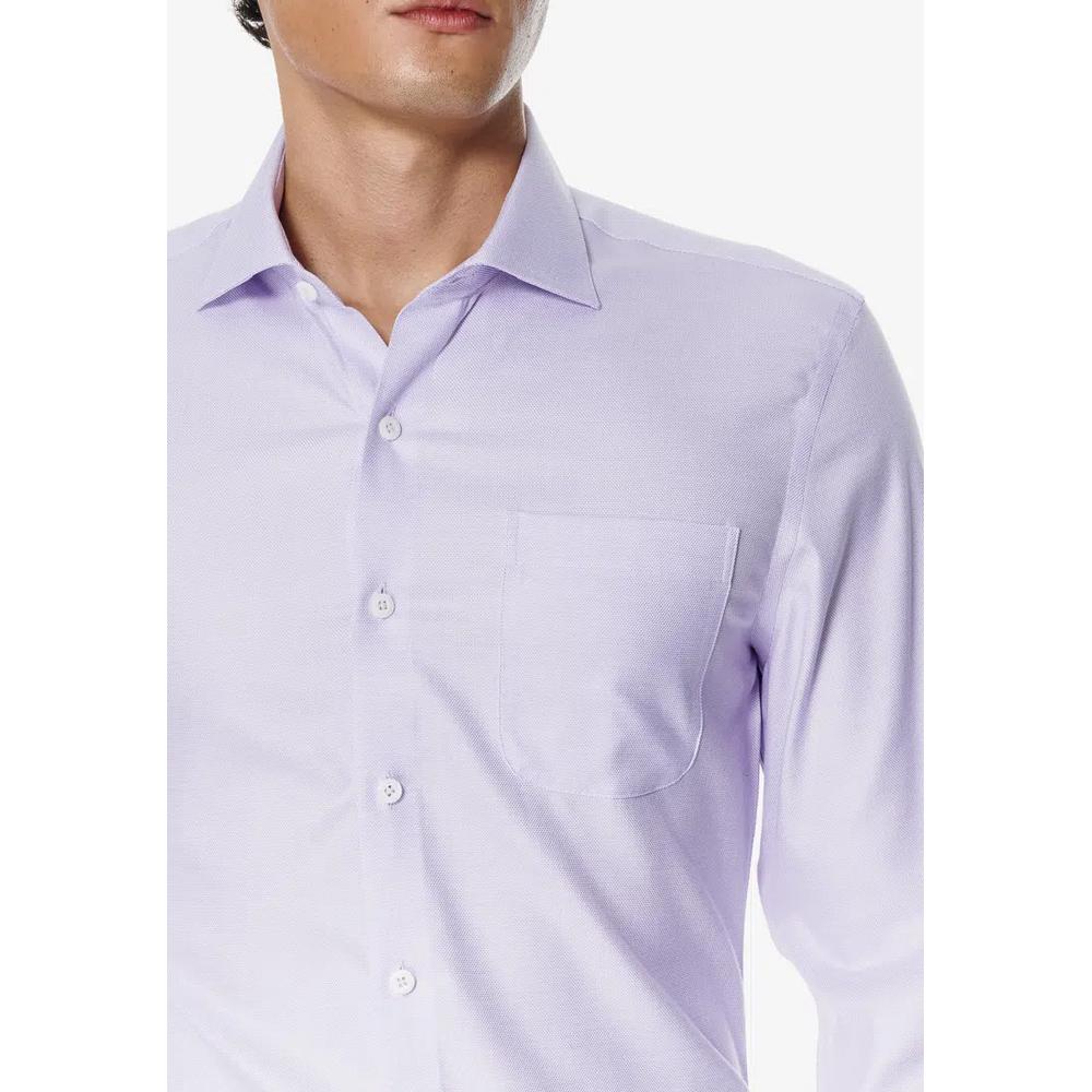 Коллекция Milano Серая фиолетовая текстурированная рубашка slim fit 4