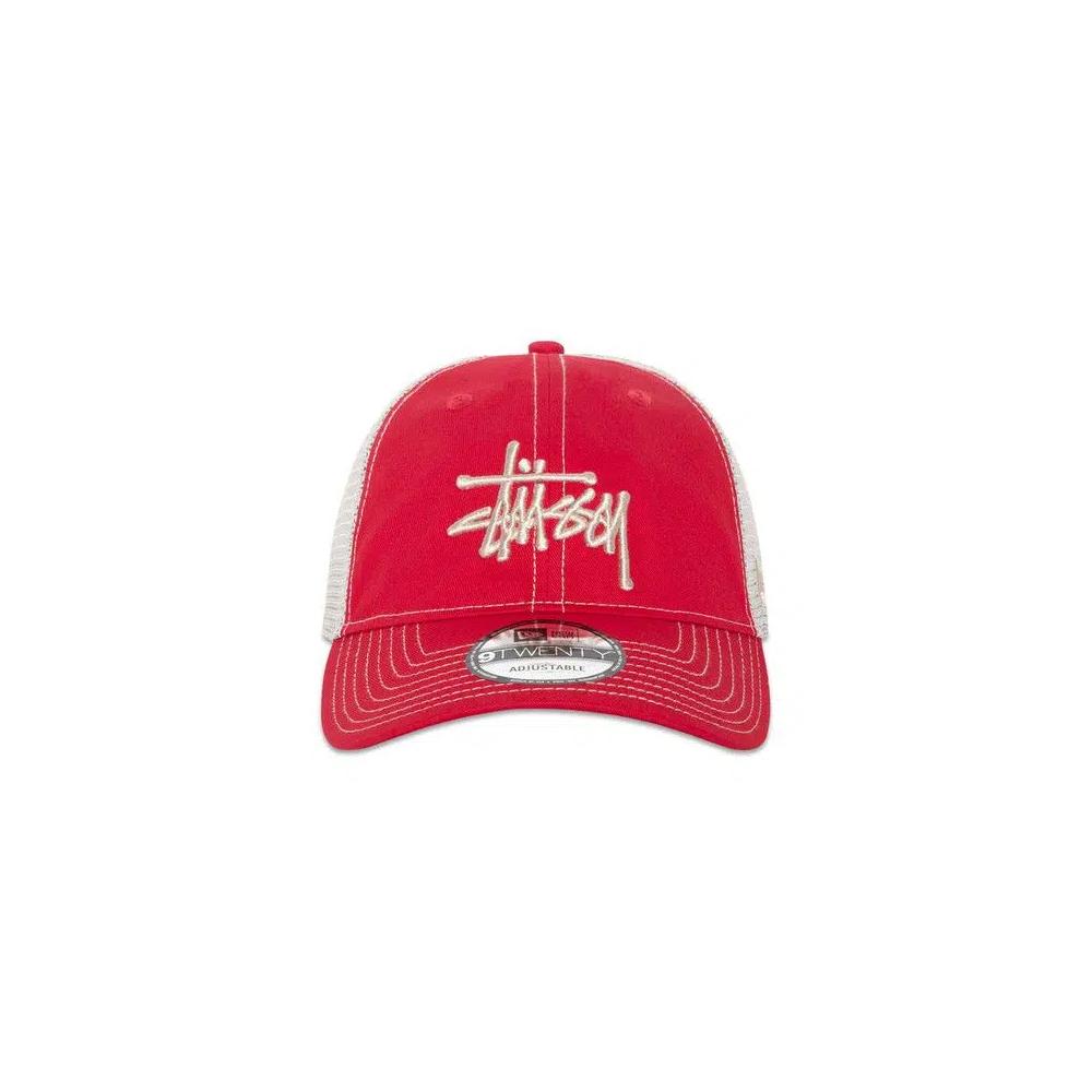 Кепка Stussy New Era 9TWENTY Basic Trucker «Scarlet» 1