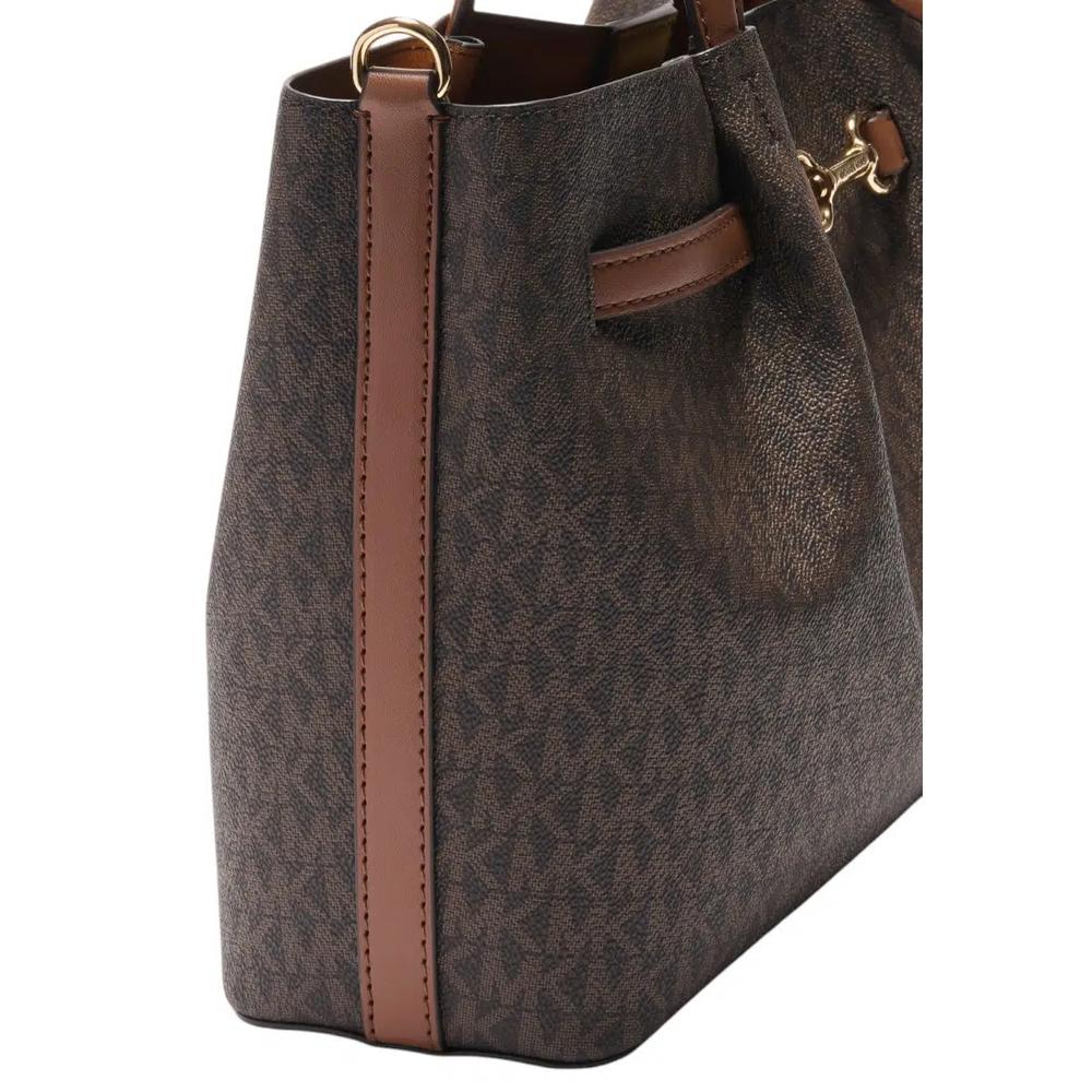 Carson Medium Signature Logo Satchel Bag - Коричневый 6