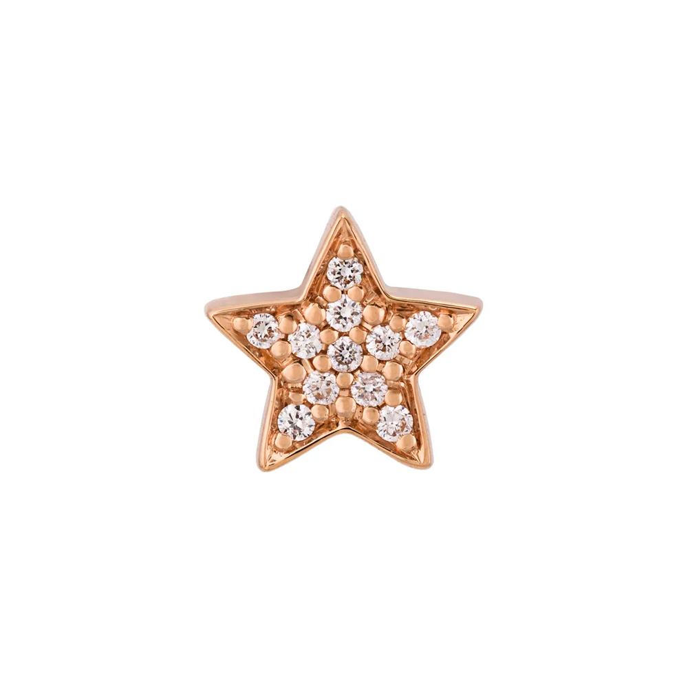 Серьга-гвоздик Stasia из розового золота с бриллиантами 1