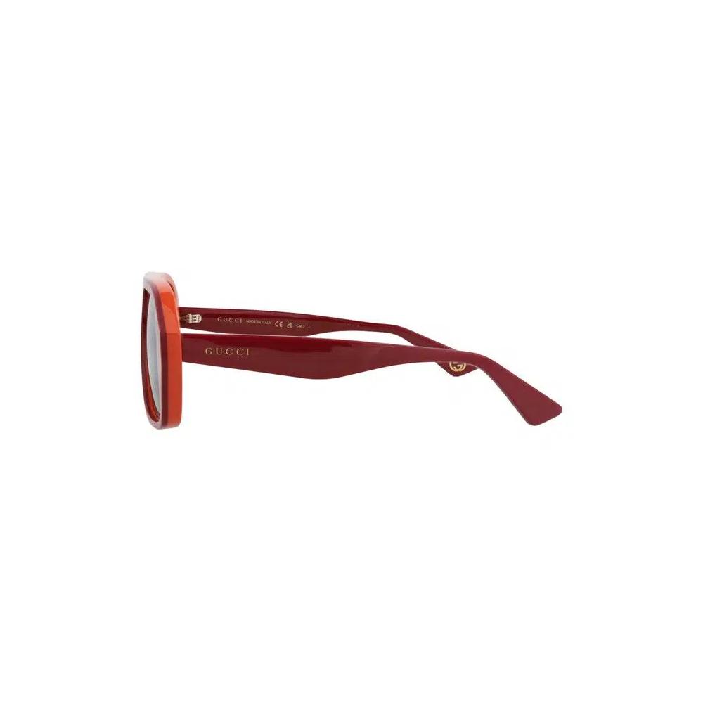 Солнцезащитные очки Gucci Aviator-Frame Recycled Acetate 'Red/Gold' 3