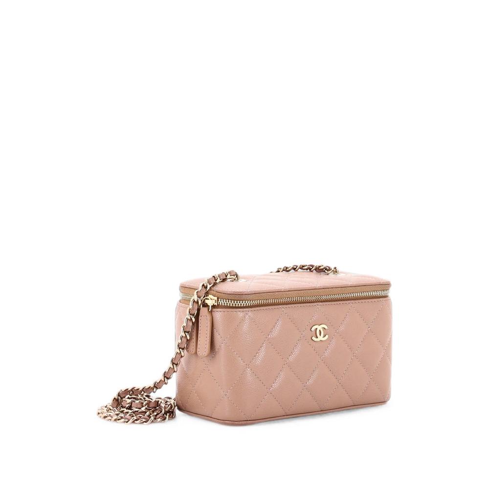Classic Vanity Case with Chain Quilted Caviar Small crossbody bag 2