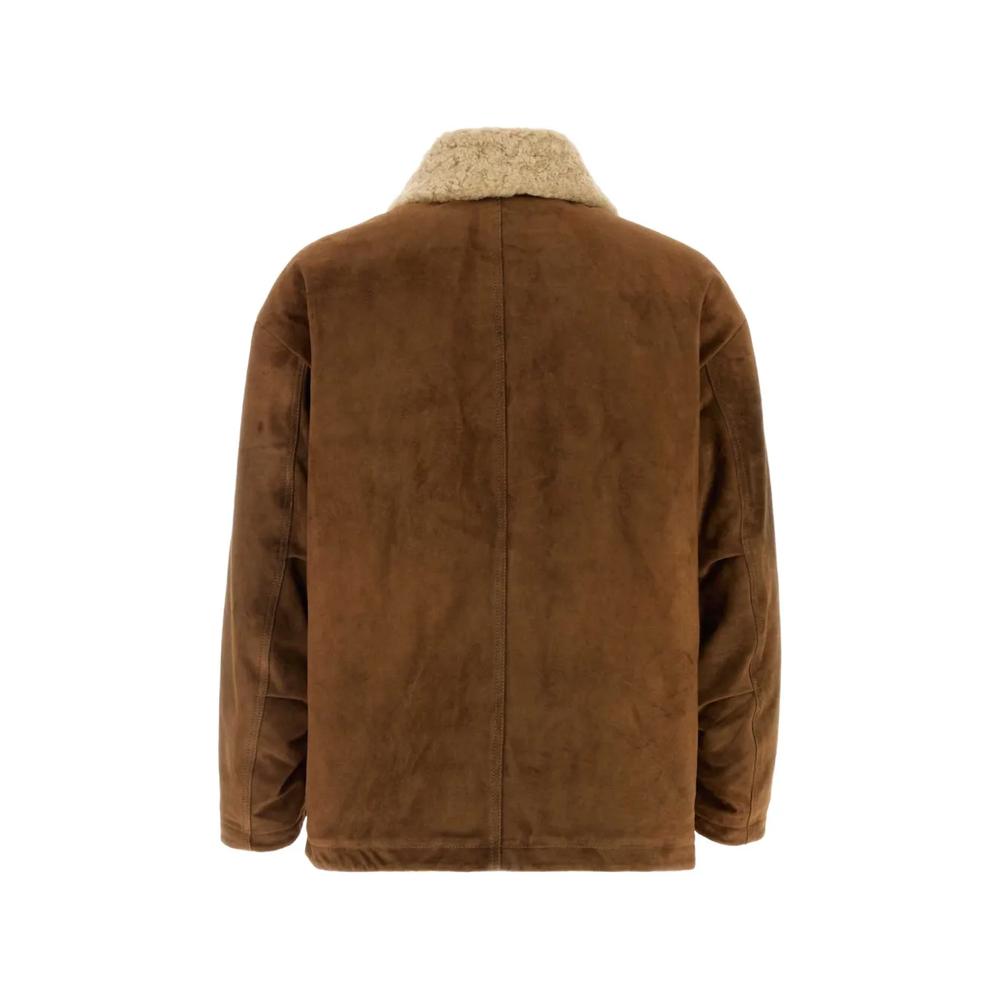 shearling-collar suede jacket 2