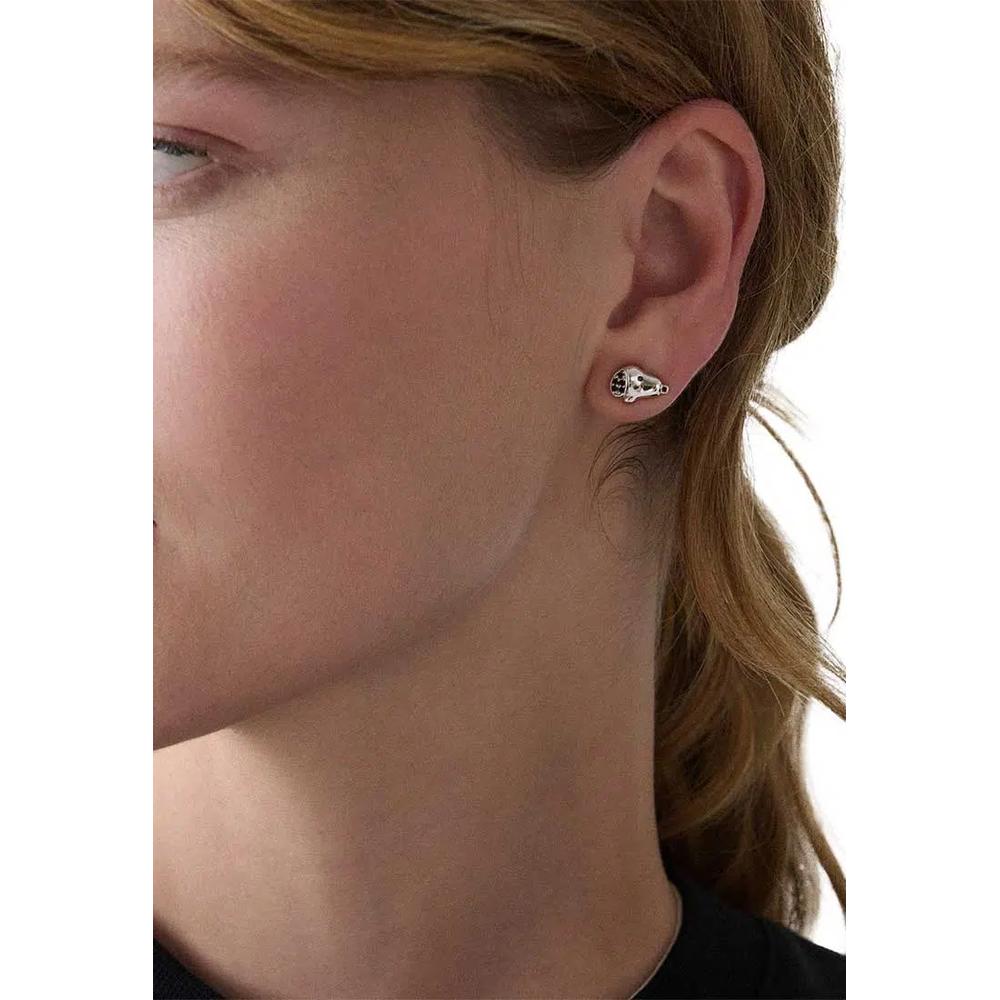 Snoopy Асимметричные серьги-гвоздики Серебро Мульти KN115 4